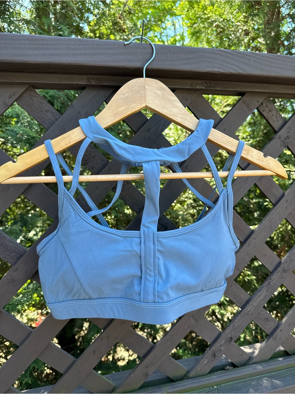 BuffBunny Blue Strappy Back Sports Bra